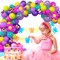 Pink Blue Purple Balloon, 60 Pcs 12 Inches Hot Pink Metallic Purple Teal Yellow Balloons Confetti Balloons for Kids Magic Theme Birthday Decoration Baby Shower Engagement Party Supplies